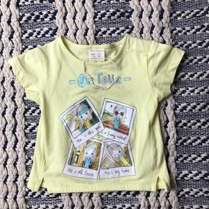 NWOT Zara Baby Girl Graphic a travel Tee